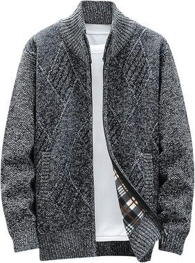 NWOT ~ Men's Dark Gray / Black Zip Up Casual Fleece Lined Sweater Jacket ~ XXL